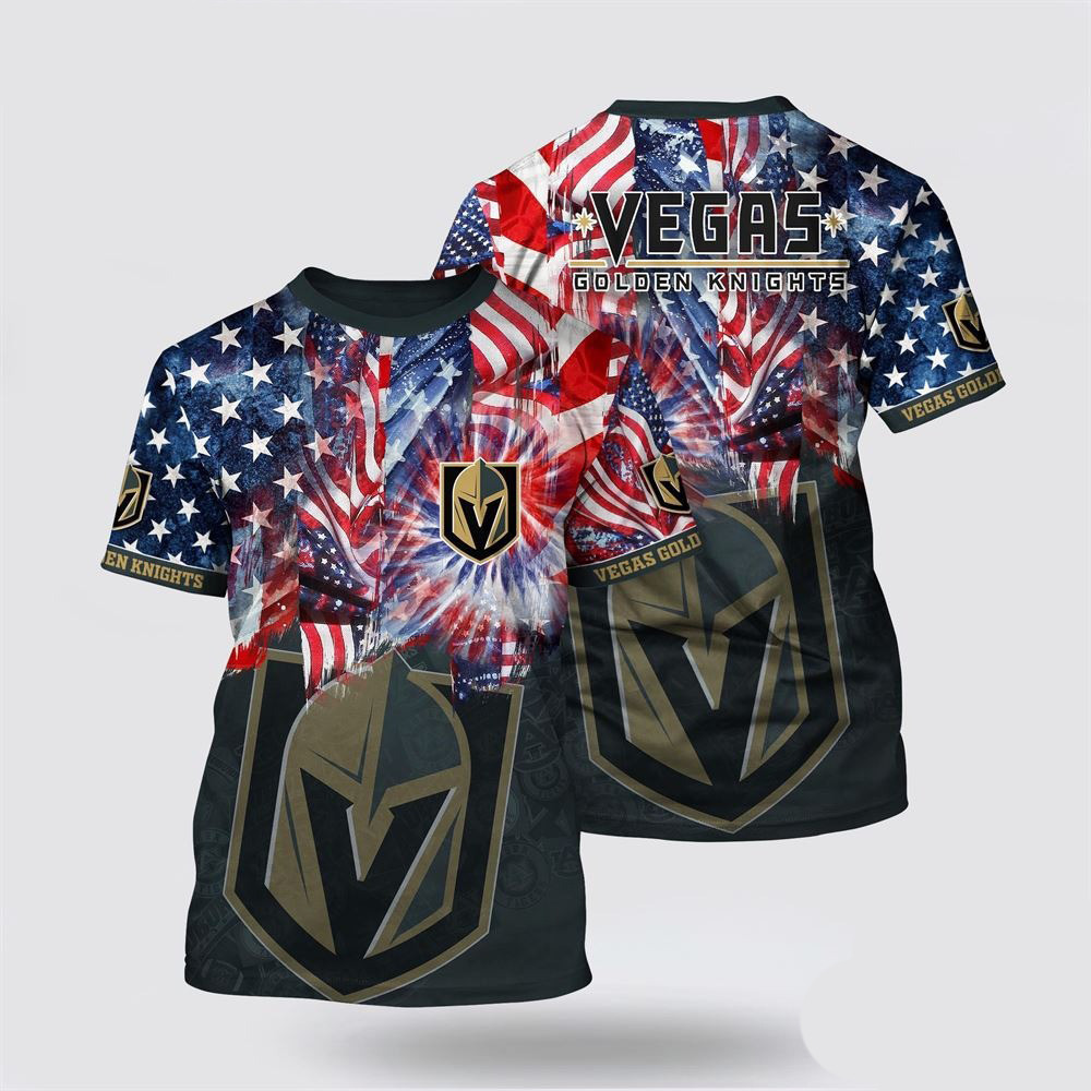 NHL Vegas Golden Knights American Independence Day Pattern Summer Shirt Oregontrailrvpk Shirt