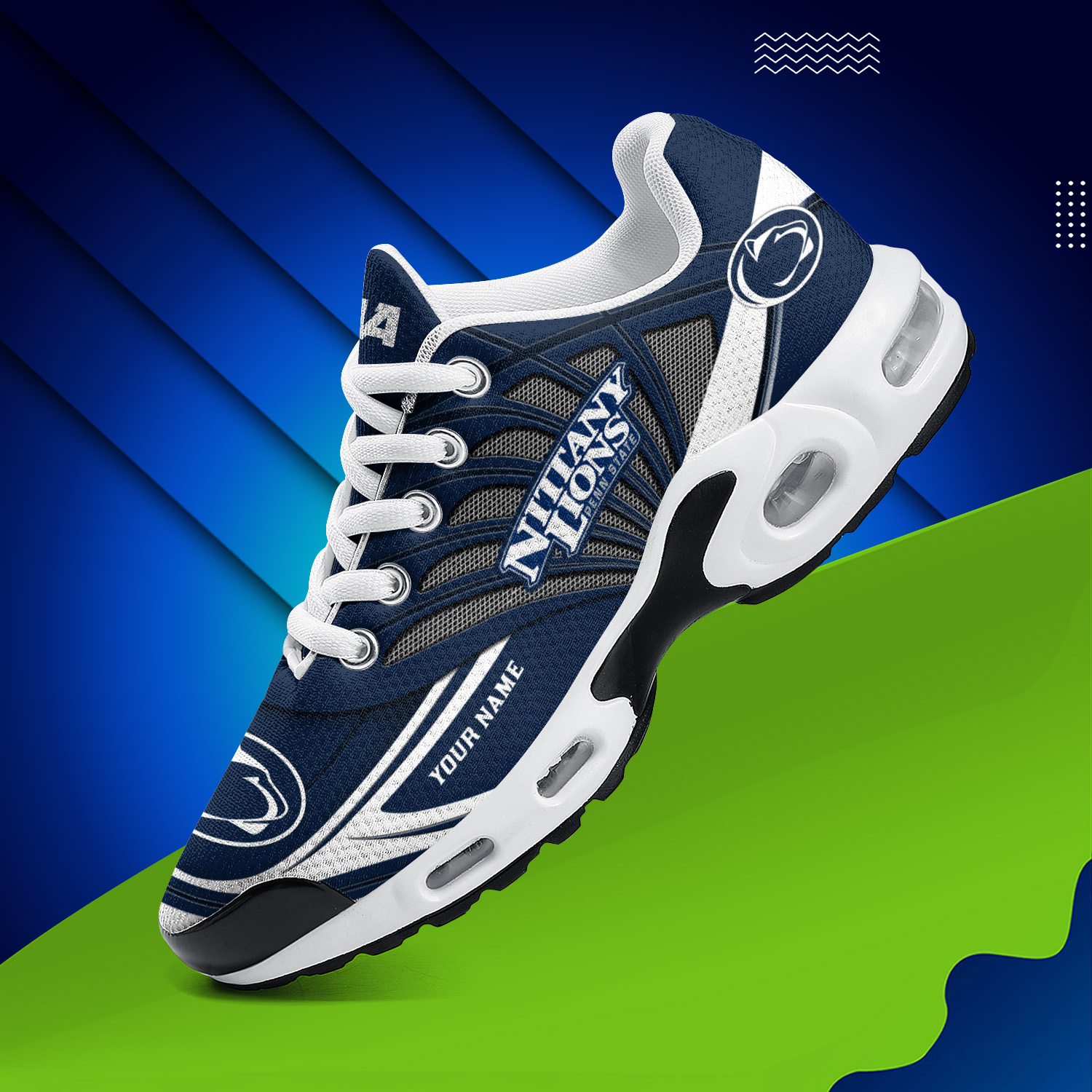 Penn State Nittany Lions Air Max Plus Shoes Sneakers For Men And Women - Image 2