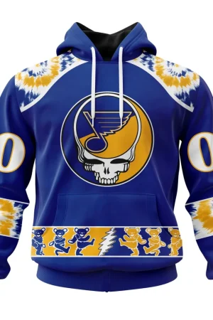 St. Louis Blues Special Grateful Dead Design All Over Print Hoodie Style 72861