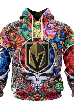Vegas Golden Knights Special Grateful Dead Design All Over Print Hoodie Style 20154