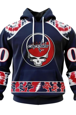 Washington Capitals Special Grateful Dead Design All Over Print Hoodie Style 44665