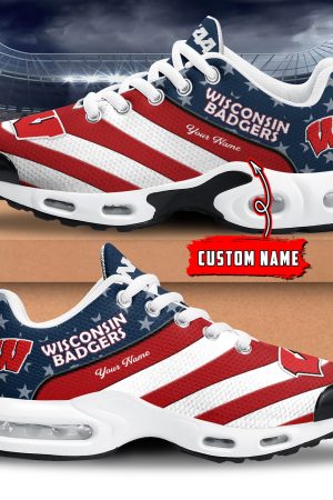 Wisconsin Badgers Air Max Plus Shoes Sneakers For Men And Women
